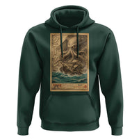 Vintage Japanese Sea Monster Hoodie Retro Mythology Newspaper Ukiyo-e Art
