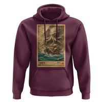 Vintage Japanese Sea Monster Hoodie Retro Mythology Newspaper Ukiyo-e Art