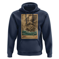 Vintage Japanese Sea Monster Hoodie Retro Mythology Newspaper Ukiyo-e Art