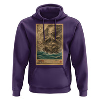 Vintage Japanese Sea Monster Hoodie Retro Mythology Newspaper Ukiyo-e Art