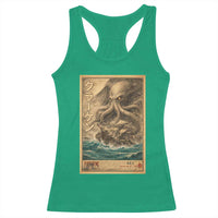 Vintage Japanese Sea Monster Racerback Tank Top Retro Mythology Newspaper Ukiyo-e Art