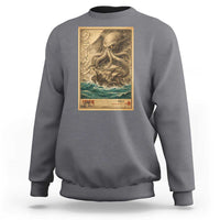 Vintage Japanese Sea Monster Sweatshirt Retro Mythology Newspaper Ukiyo-e Art