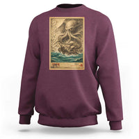 Vintage Japanese Sea Monster Sweatshirt Retro Mythology Newspaper Ukiyo-e Art