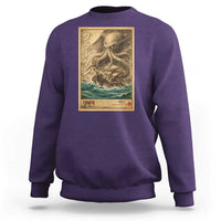 Vintage Japanese Sea Monster Sweatshirt Retro Mythology Newspaper Ukiyo-e Art