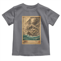 Vintage Japanese Sea Monster Toddler T Shirt Retro Mythology Newspaper Ukiyo-e Art