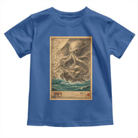 Vintage Japanese Sea Monster Toddler T Shirt Retro Mythology Newspaper Ukiyo-e Art