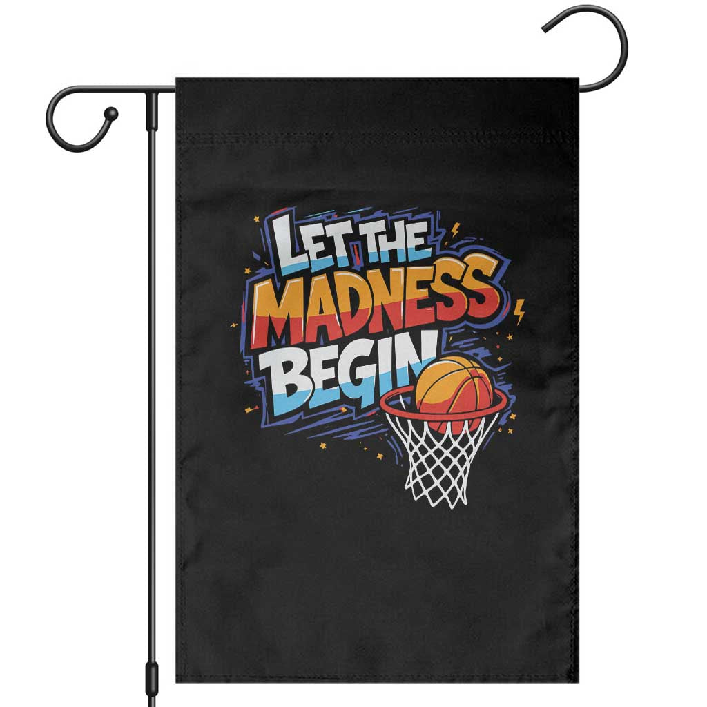 Basketball Bracket Garden Flag Funny Let the Madness Begin Sporty Basketball Players Lovers