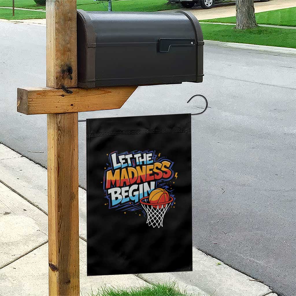 Basketball Bracket Garden Flag Funny Let the Madness Begin Sporty Basketball Players Lovers