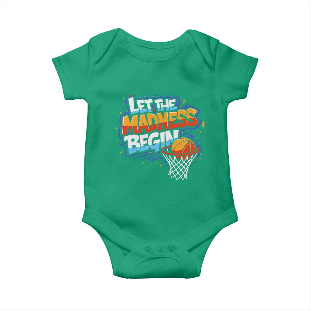 Basketball Bracket Baby Onesie Funny Let the Madness Begin Sporty Basketball Players Lovers