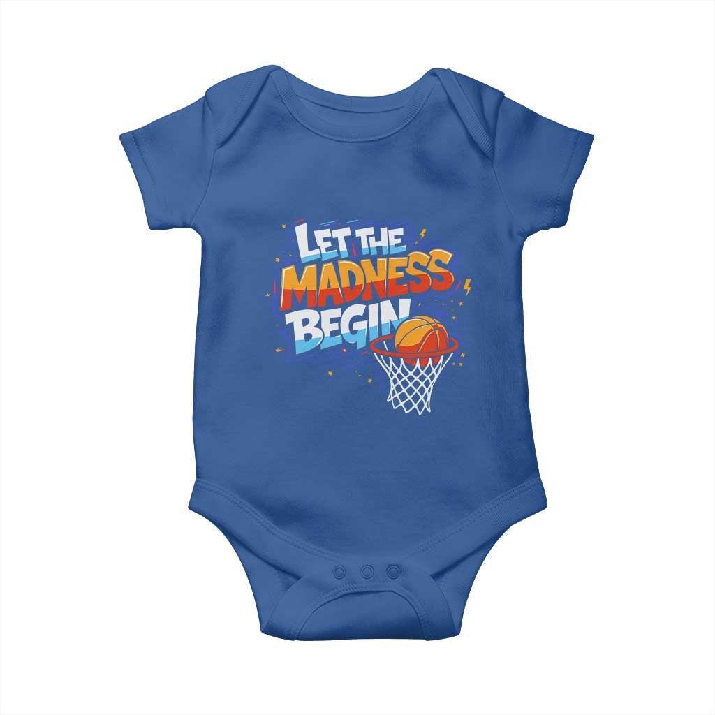 Basketball Bracket Baby Onesie Funny Let the Madness Begin Sporty Basketball Players Lovers