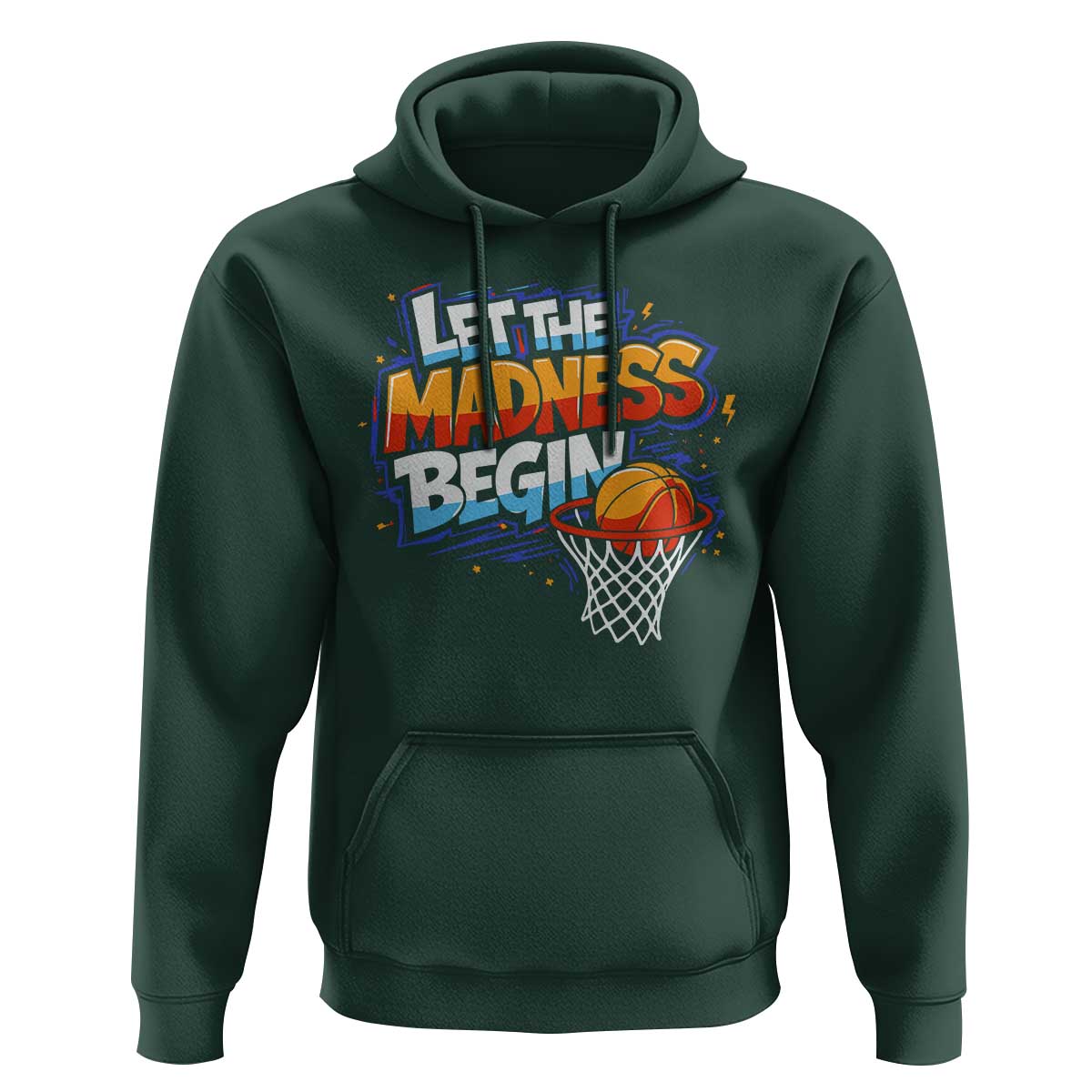 Basketball Bracket Hoodie Funny Let the Madness Begin Sporty Basketball Players Lovers