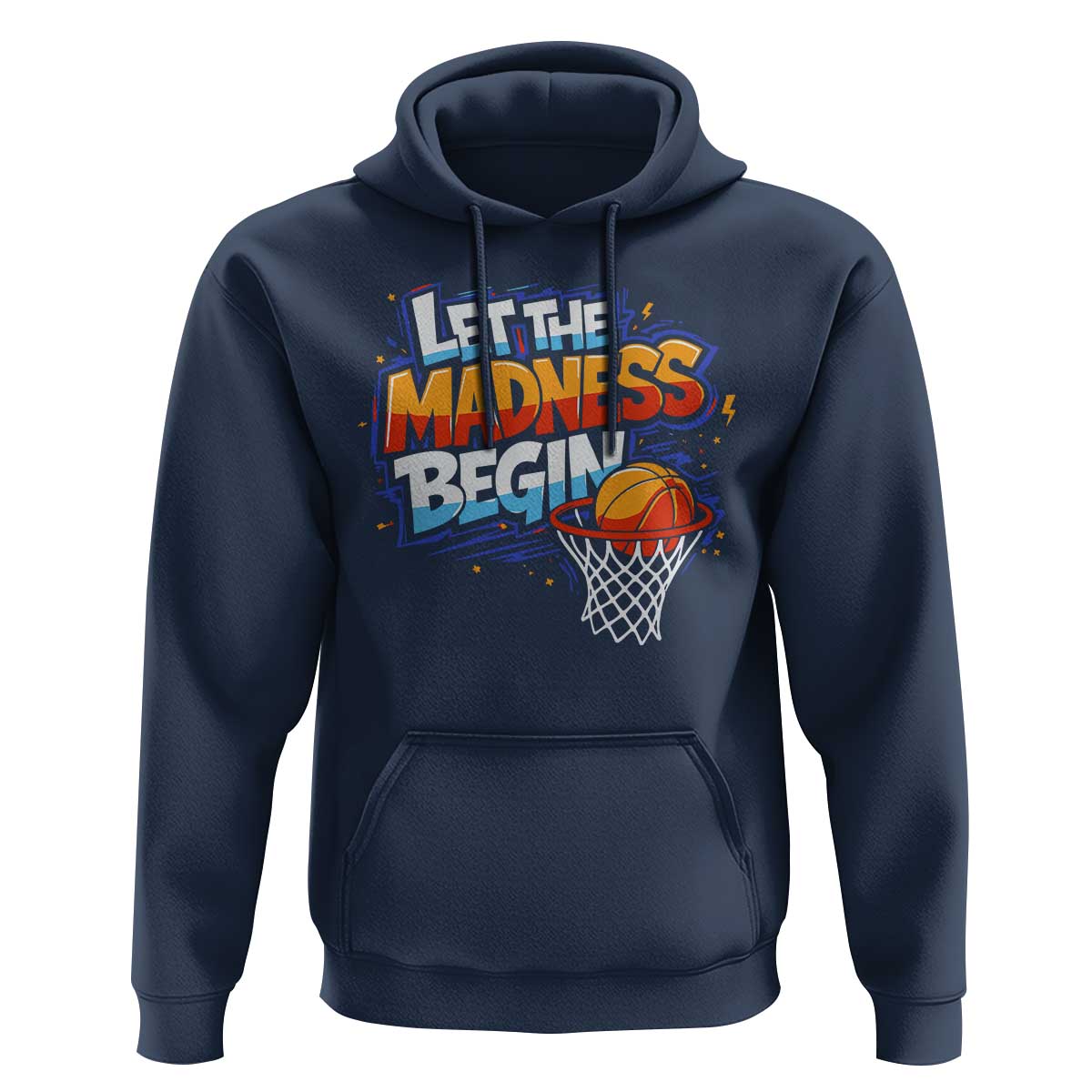 Basketball Bracket Hoodie Funny Let the Madness Begin Sporty Basketball Players Lovers