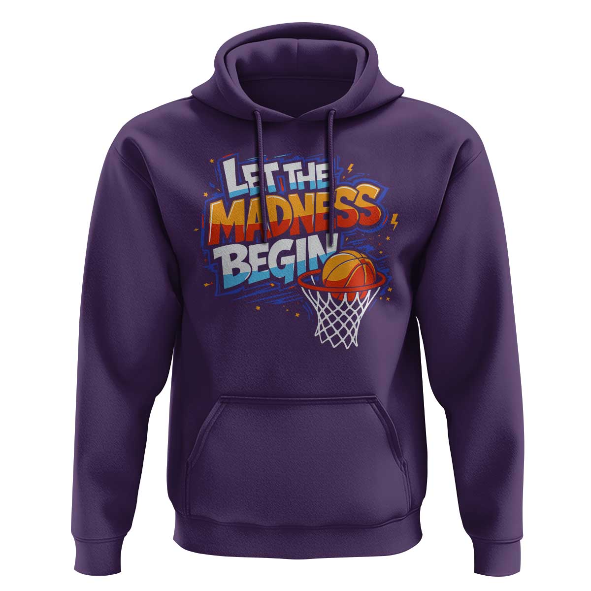 Basketball Bracket Hoodie Funny Let the Madness Begin Sporty Basketball Players Lovers