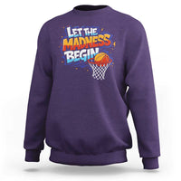 Basketball Bracket Sweatshirt Funny Let the Madness Begin Sporty Basketball Players Lovers