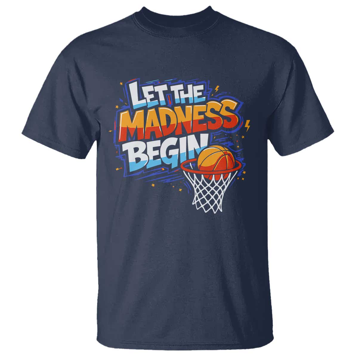 Basketball Bracket T Shirt Funny Let the Madness Begin Sporty Basketball Players Lovers