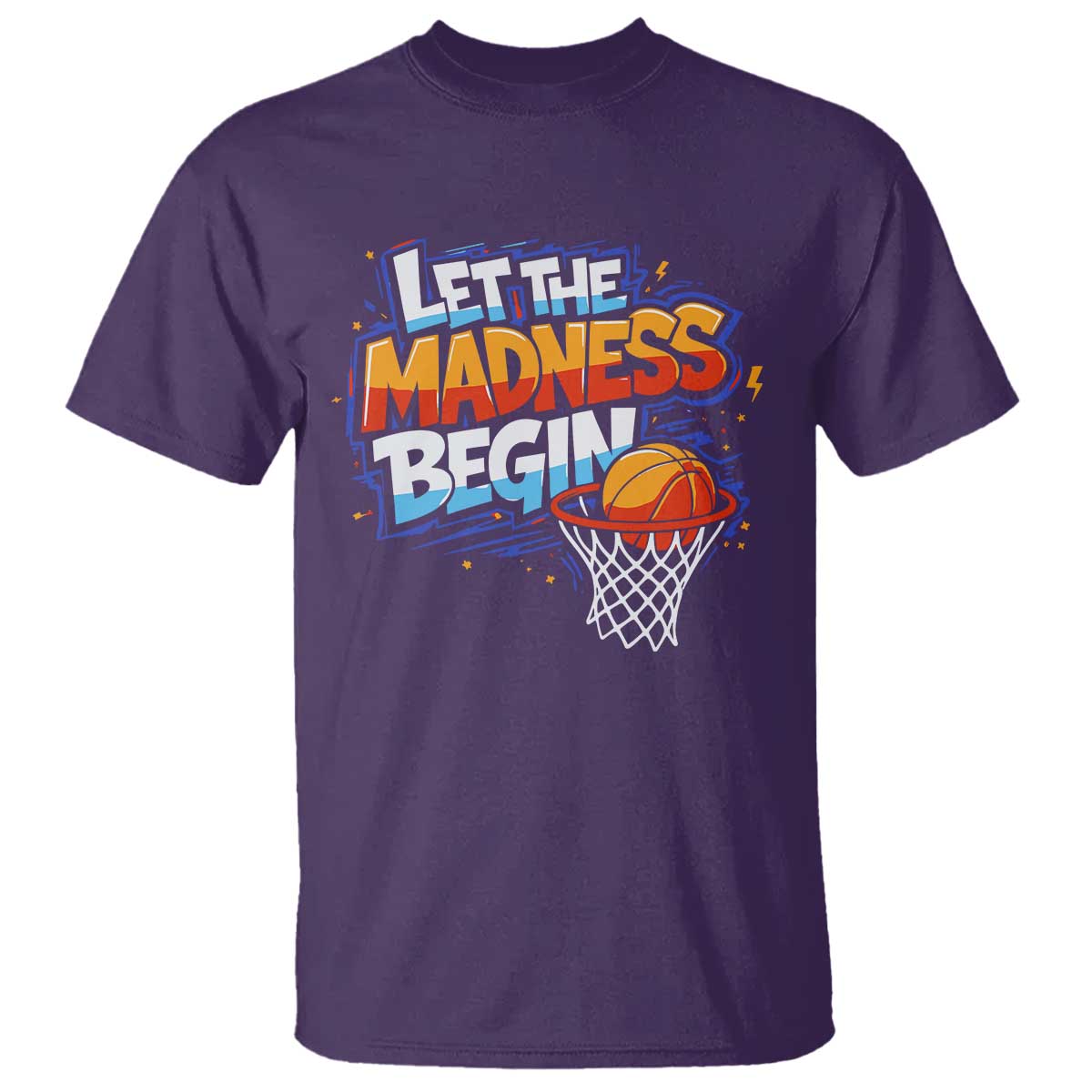 Basketball Bracket T Shirt Funny Let the Madness Begin Sporty Basketball Players Lovers