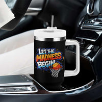 Basketball Bracket Tumbler With Handle Funny Let the Madness Begin Sporty Basketball Players Lovers