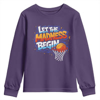 Basketball Bracket Youth Sweatshirt Funny Let the Madness Begin Sporty Basketball Players Lovers