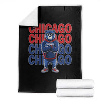 Vintage Chicago Pride Graphic Throw Blanket US State Sports Fan Baseball Lover