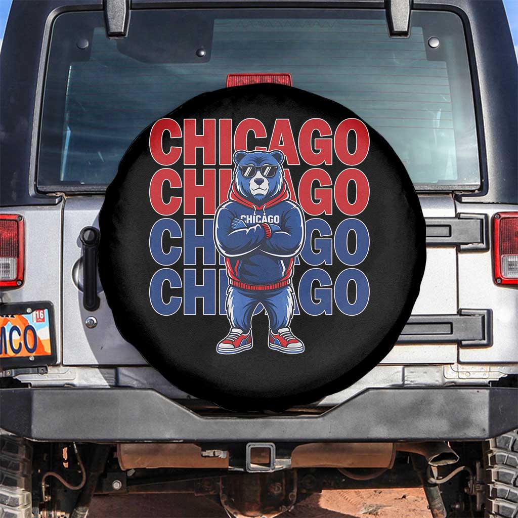 Vintage Chicago Pride Graphic Spare Tire Cover US State Sports Fan Baseball Lover