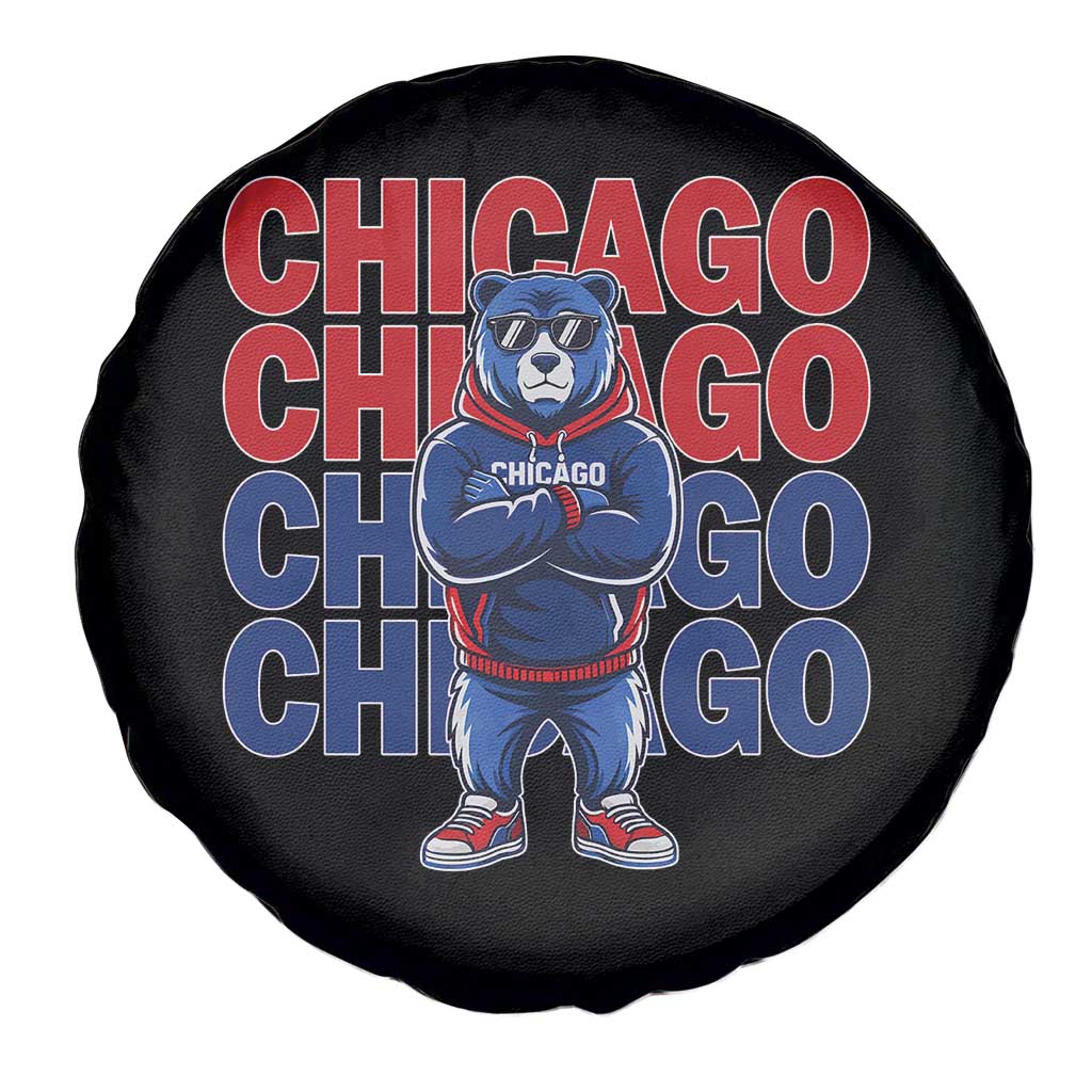 Vintage Chicago Pride Graphic Spare Tire Cover US State Sports Fan Baseball Lover