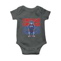 Vintage Chicago Pride Graphic Baby Onesie US State Sports Fan Baseball Lover