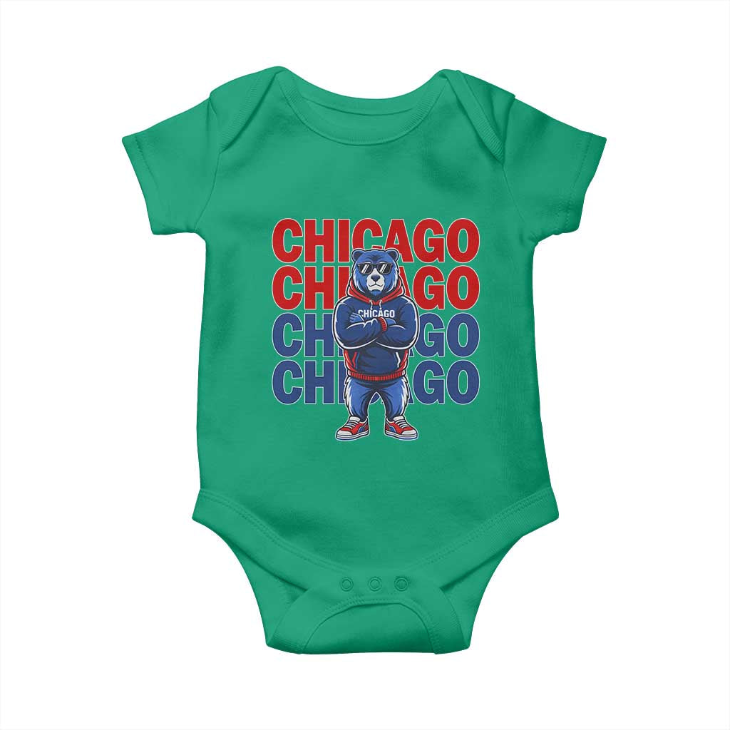 Vintage Chicago Pride Graphic Baby Onesie US State Sports Fan Baseball Lover