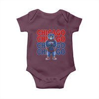 Vintage Chicago Pride Graphic Baby Onesie US State Sports Fan Baseball Lover