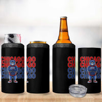 Vintage Chicago Pride Graphic 4 in 1 Can Cooler Tumbler US State Sports Fan Baseball Lover