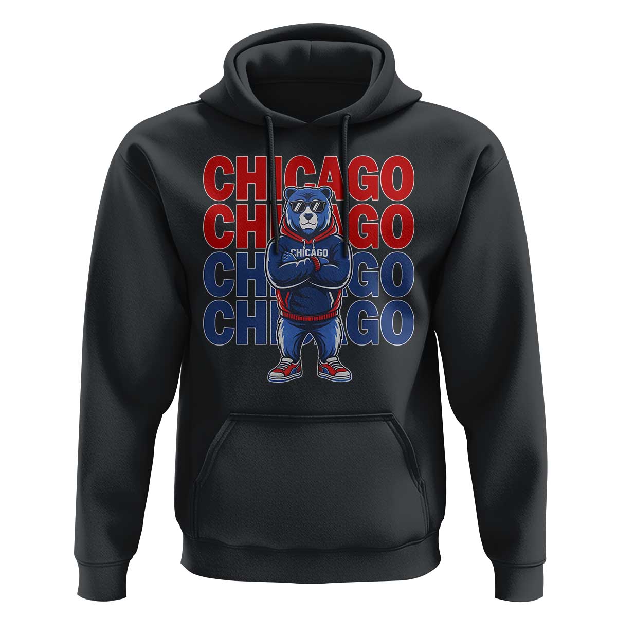 Vintage Chicago Pride Graphic Hoodie US State Sports Fan Baseball Lover
