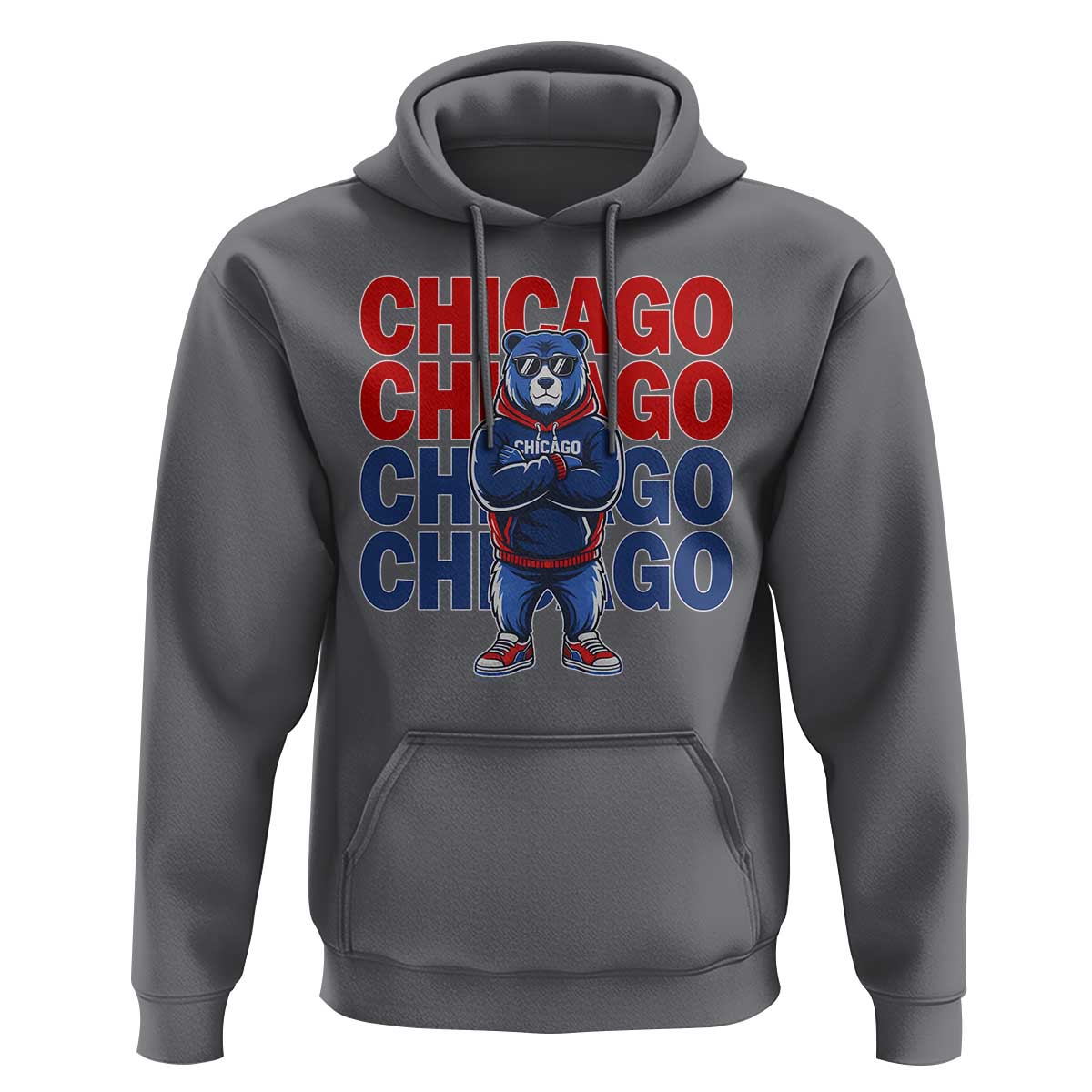 Vintage Chicago Pride Graphic Hoodie US State Sports Fan Baseball Lover