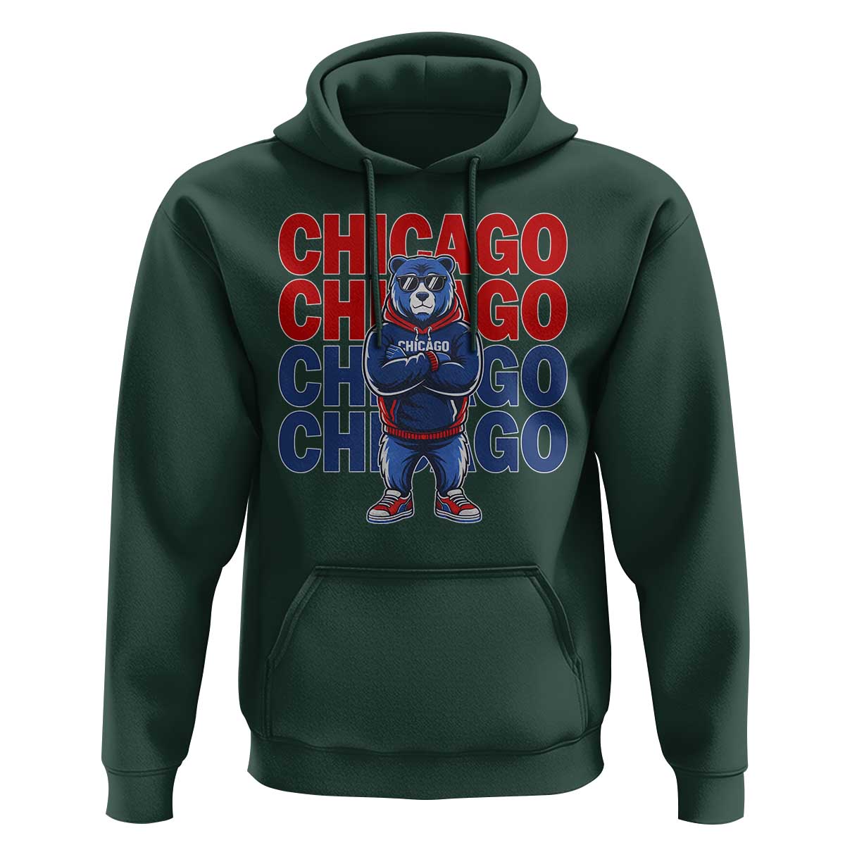 Vintage Chicago Pride Graphic Hoodie US State Sports Fan Baseball Lover