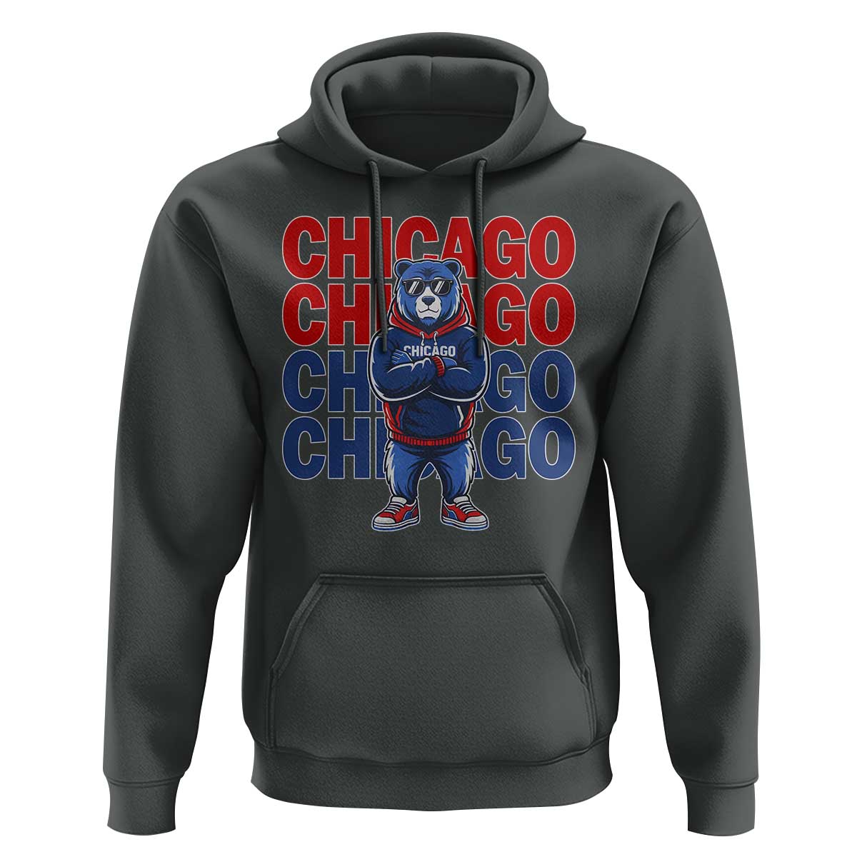 Vintage Chicago Pride Graphic Hoodie US State Sports Fan Baseball Lover