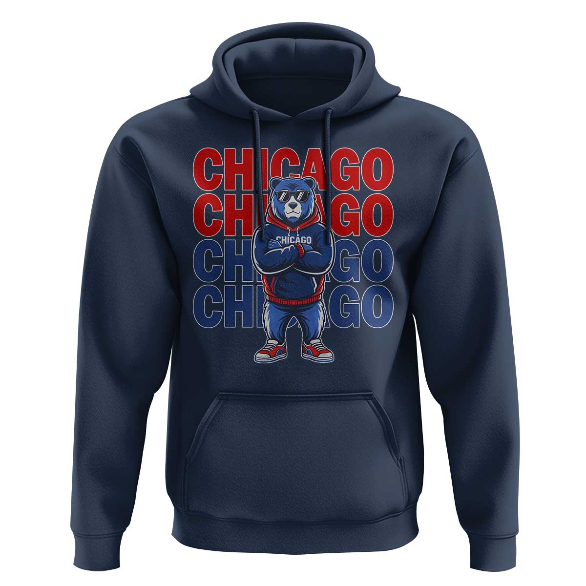 Vintage Chicago Pride Graphic Hoodie US State Sports Fan Baseball Lover