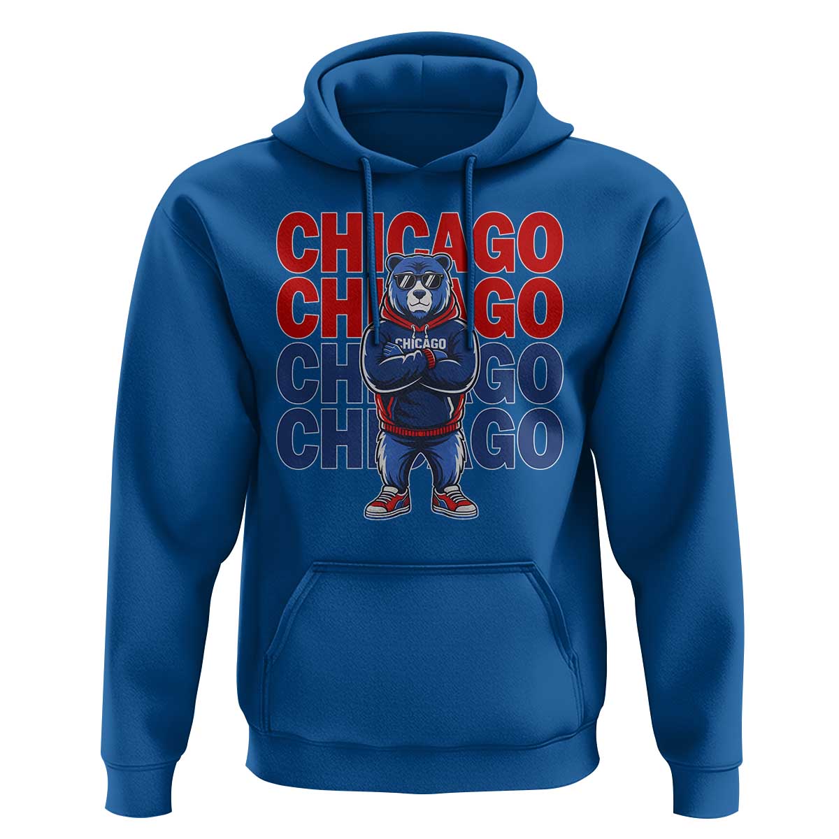 Vintage Chicago Pride Graphic Hoodie US State Sports Fan Baseball Lover