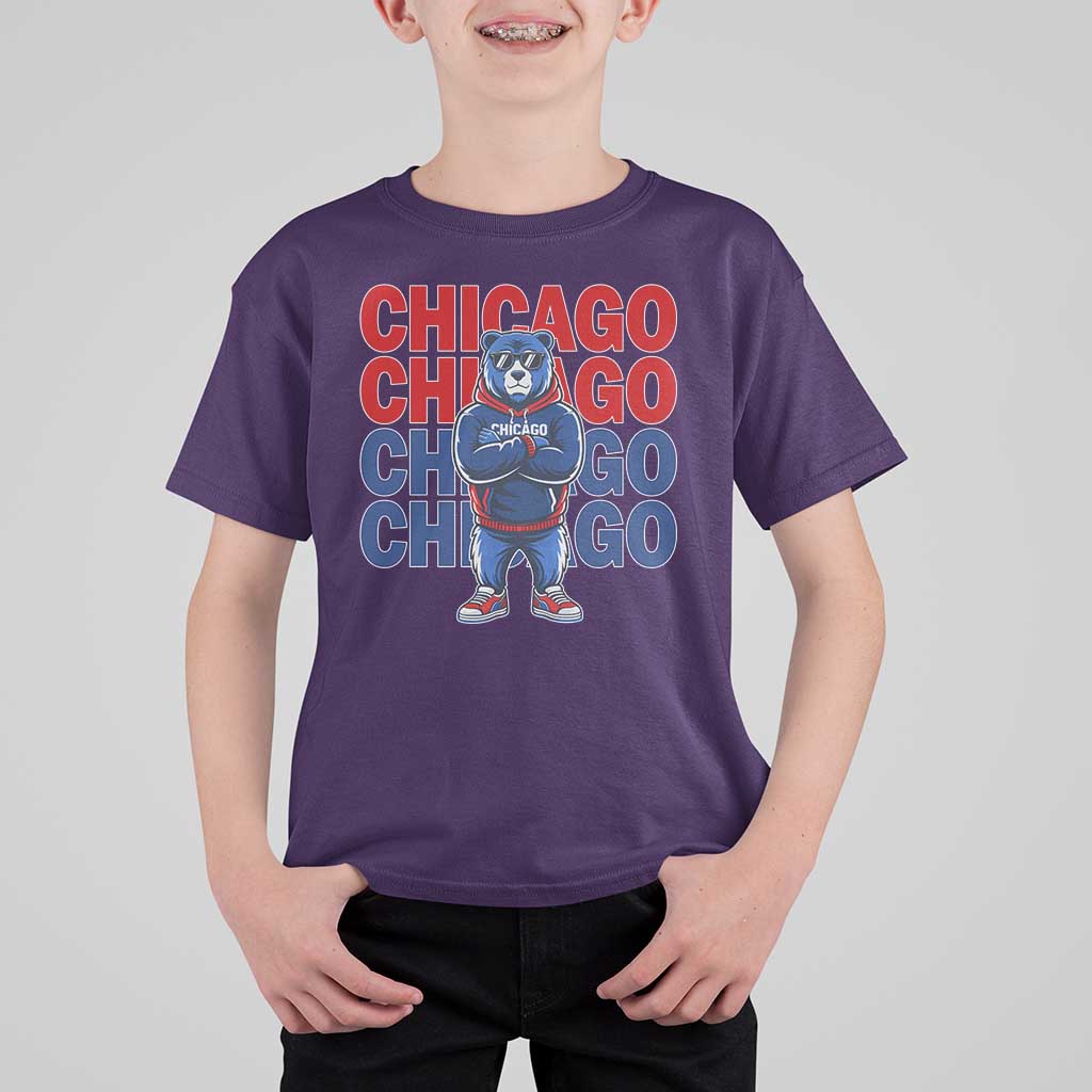 Vintage Chicago Pride Graphic T Shirt For Kid US State Sports Fan Baseball Lover