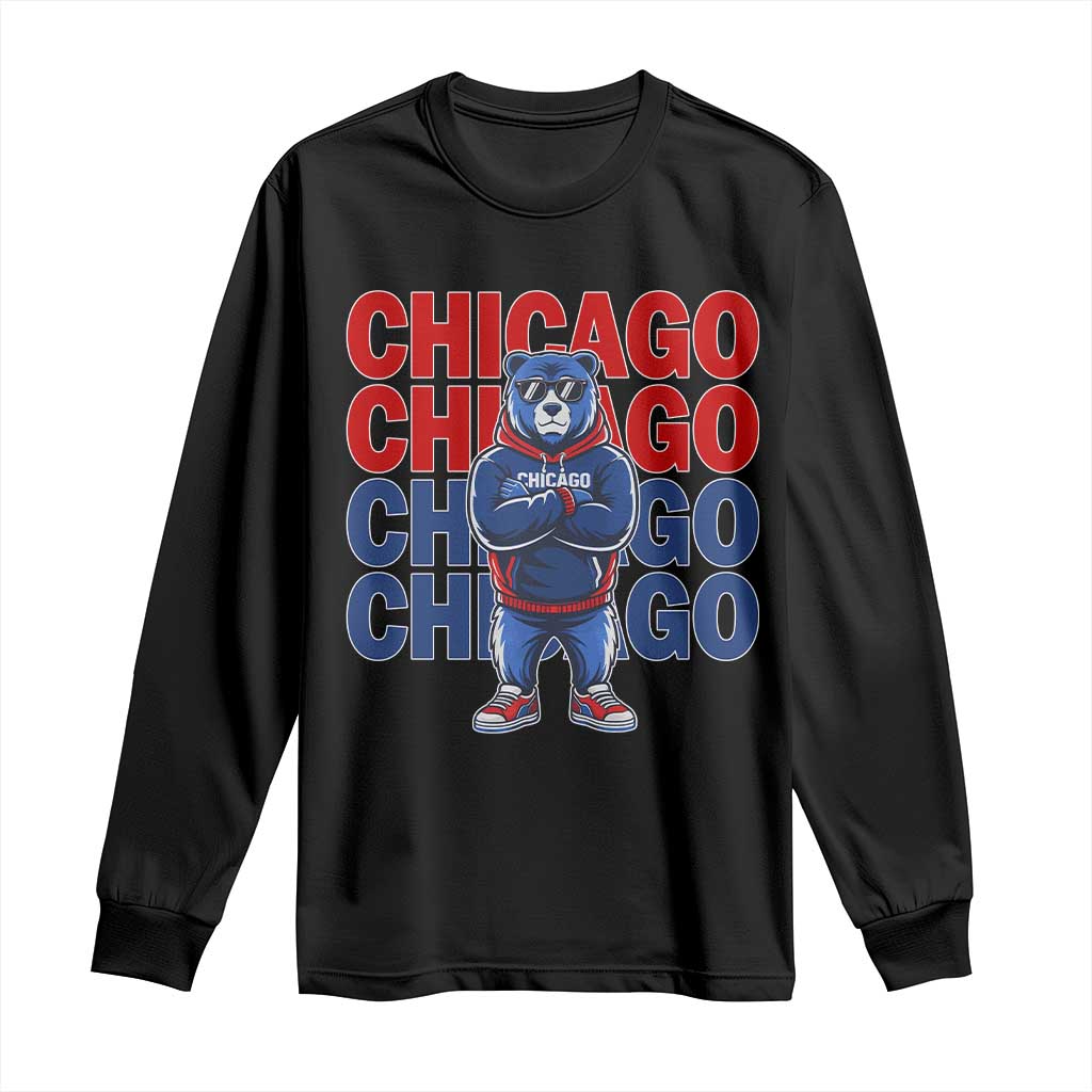 Vintage Chicago Pride Graphic Long Sleeve Shirt US State Sports Fan Baseball Lover