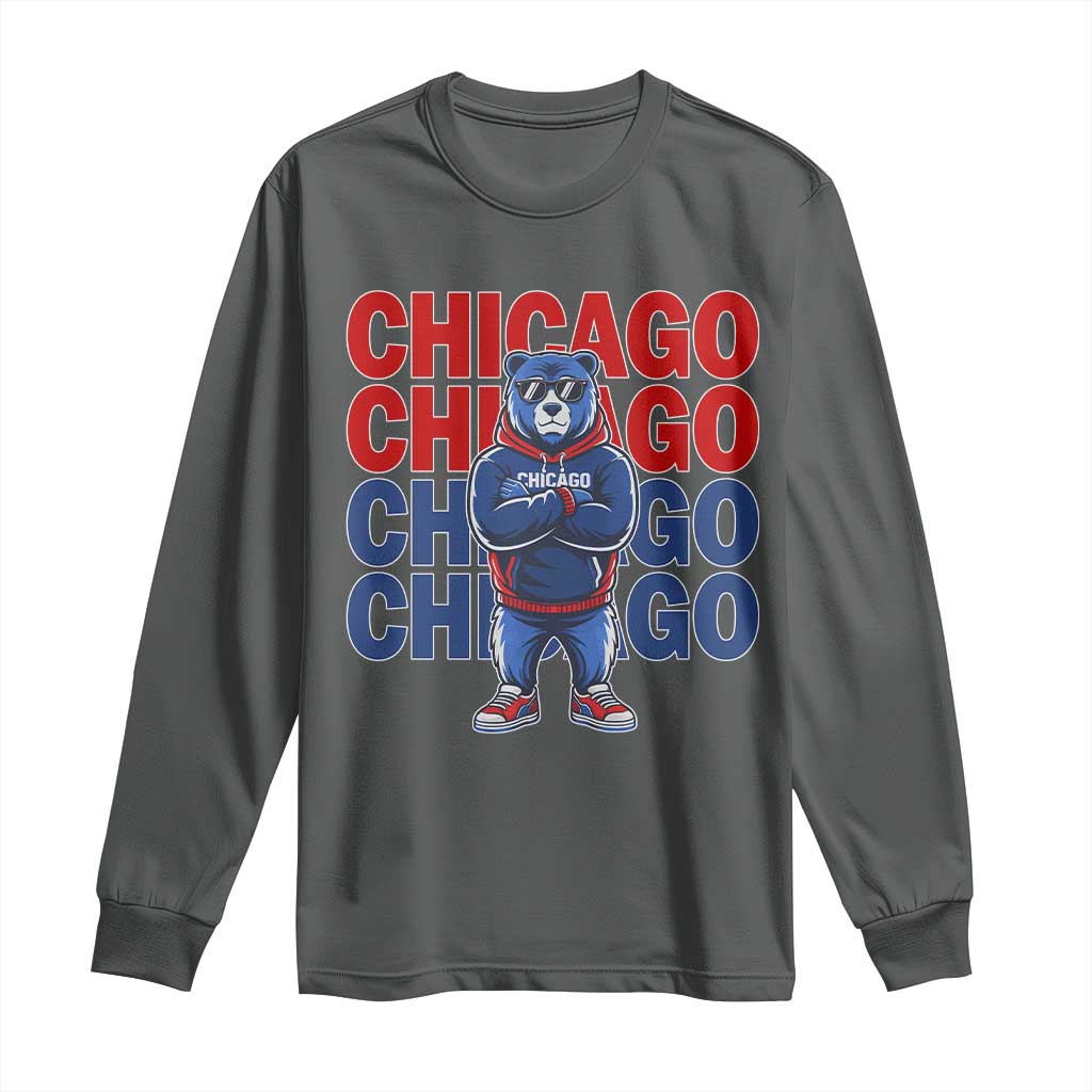 Vintage Chicago Pride Graphic Long Sleeve Shirt US State Sports Fan Baseball Lover