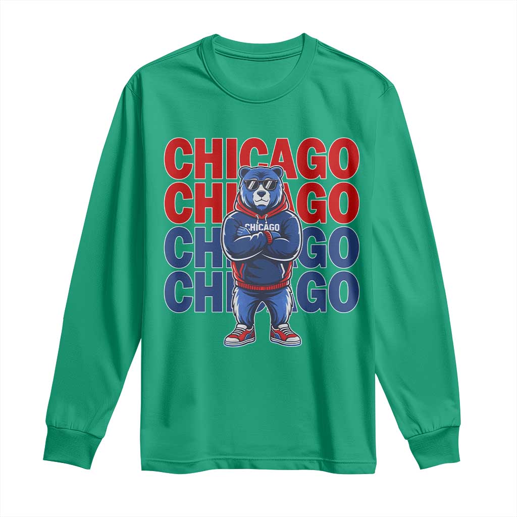 Vintage Chicago Pride Graphic Long Sleeve Shirt US State Sports Fan Baseball Lover