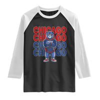 Vintage Chicago Pride Graphic Raglan Shirt US State Sports Fan Baseball Lover