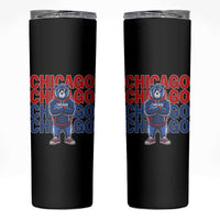 Vintage Chicago Pride Graphic Skinny Tumbler US State Sports Fan Baseball Lover
