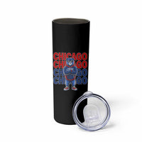 Vintage Chicago Pride Graphic Skinny Tumbler US State Sports Fan Baseball Lover