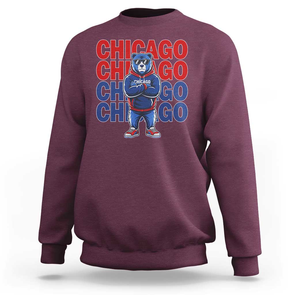 Vintage Chicago Pride Graphic Sweatshirt US State Sports Fan Baseball Lover
