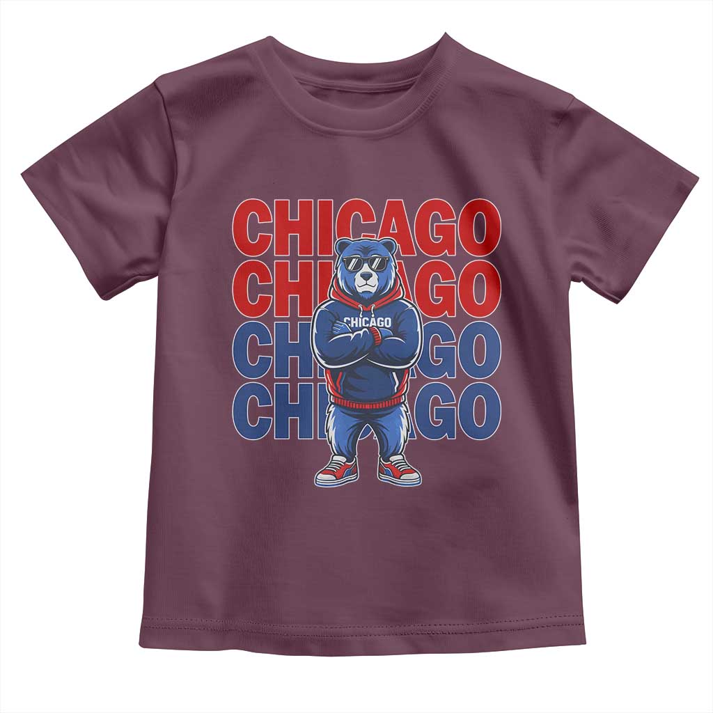 Vintage Chicago Pride Graphic Toddler T Shirt US State Sports Fan Baseball Lover