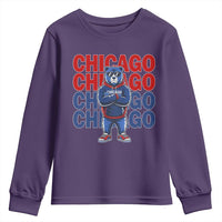 Vintage Chicago Pride Graphic Youth Sweatshirt US State Sports Fan Baseball Lover