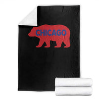 Chicago Baseball Throw Blanket Vintage Distressed Illinois City Pride Baseball Lover