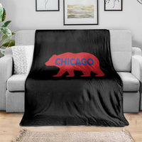 Chicago Baseball Throw Blanket Vintage Distressed Illinois City Pride Baseball Lover