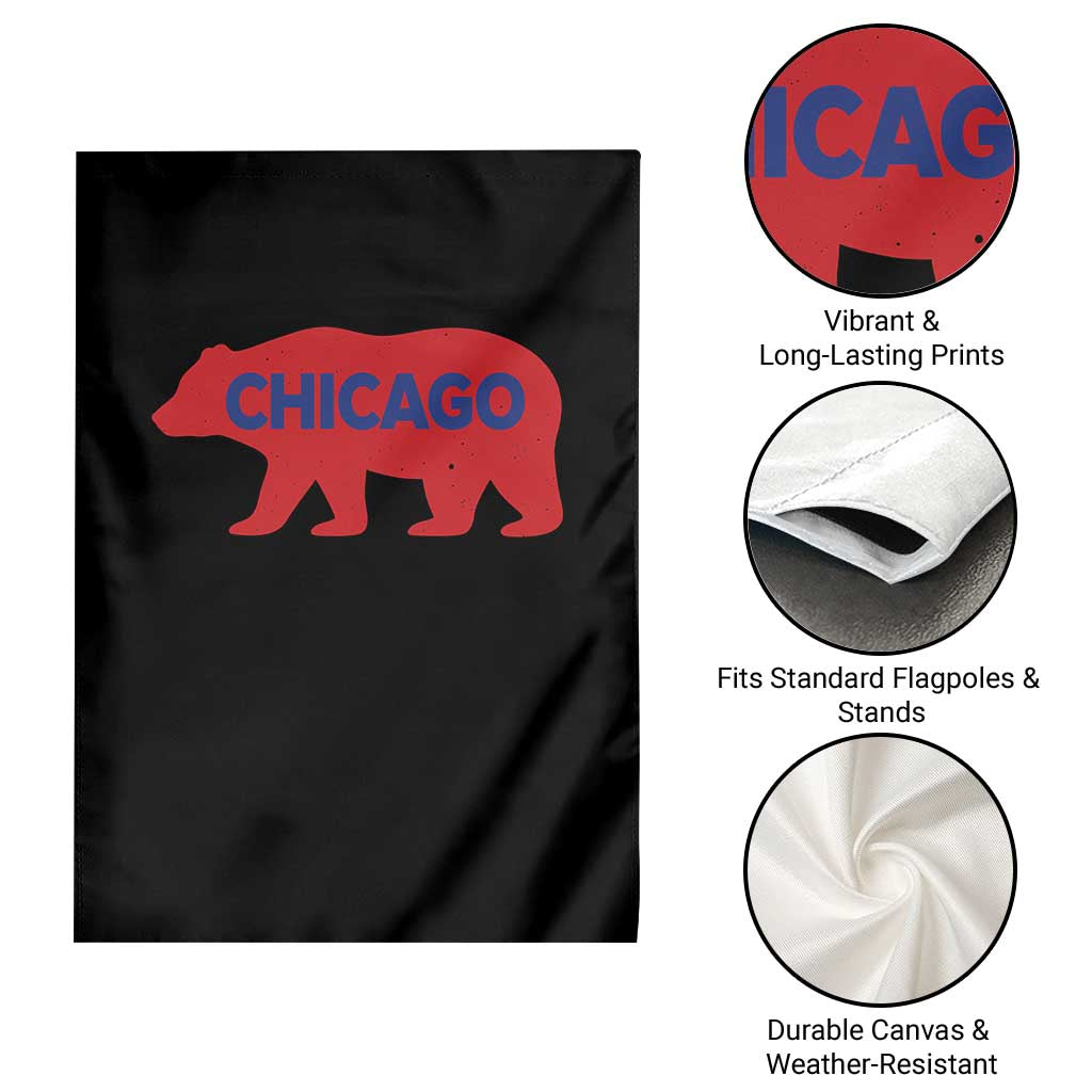 Chicago Baseball Garden Flag Vintage Distressed Illinois City Pride Baseball Lover