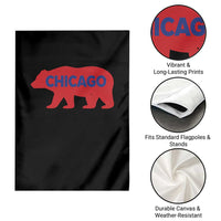 Chicago Baseball Garden Flag Vintage Distressed Illinois City Pride Baseball Lover