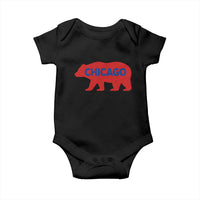 Chicago Baseball Baby Onesie Vintage Distressed Illinois City Pride Baseball Lover